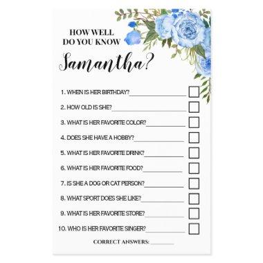 How well do you know Bride  Game  Flyer