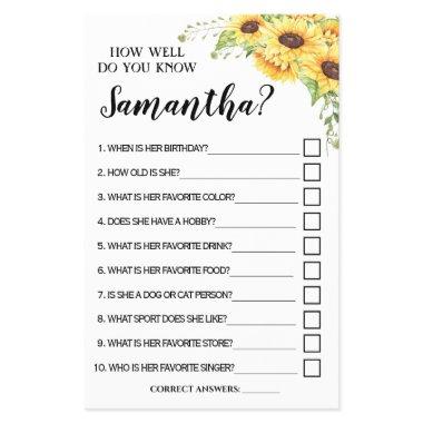 How well do you know Bride Game  Flyer