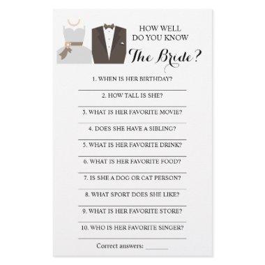 How Well Do You Know The Bride? B & G Game  Flyer