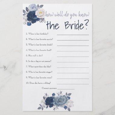 How well do you know the Bride? Bridal Shower Invitations Flyer