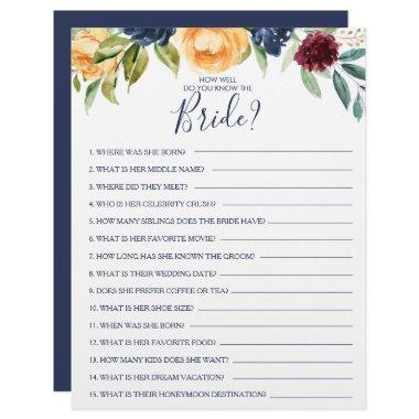 How Well Do You Know the Bride Bridal Shower Game