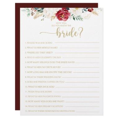 How Well Do You Know the Bride Bridal Shower Game