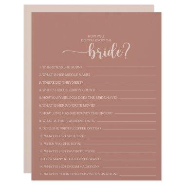 How Well Do You Know the Bride  Game