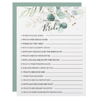 How Well Do You Know the Bride Bridal Shower Game