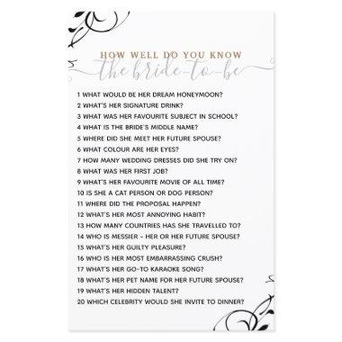 How Well Do you Know The Bride  Game