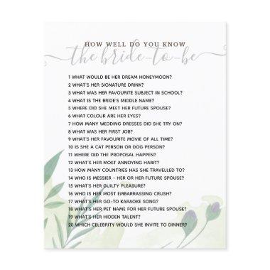 How Well Do you Know The Bride  Game
