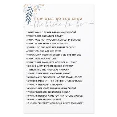 How Well Do you Know The Bride  Game