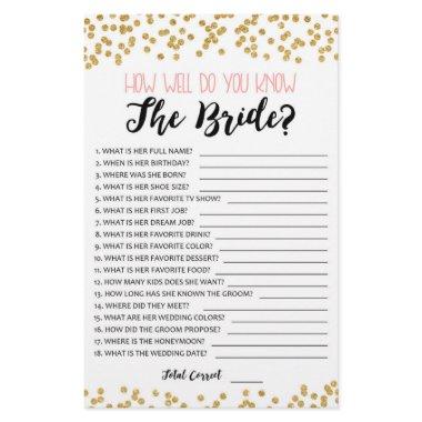 How well do you know the Bride  game