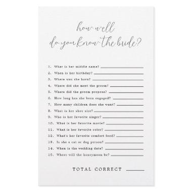 How Well Do You Know The Bride Bridal Shower Game