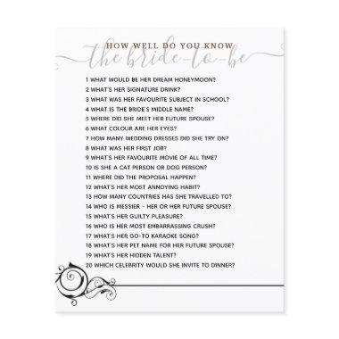 How Well Do you Know The Bride  Game