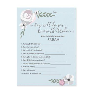 How well do you know the bride  Game Announcement Post