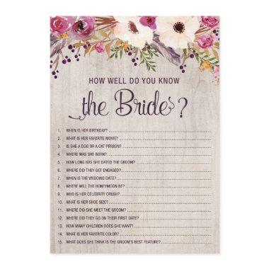How Well Do You Know the Bride  Game