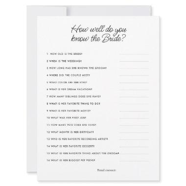 How Well Do You Know The Bride  Game