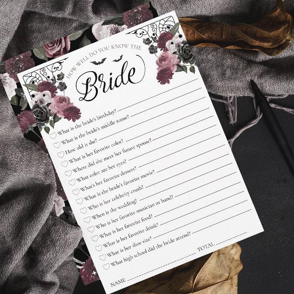 How Well Do You Know the Bride Bridal Shower Game Invitations