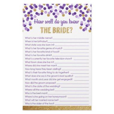 How well do you know the Bride? Game