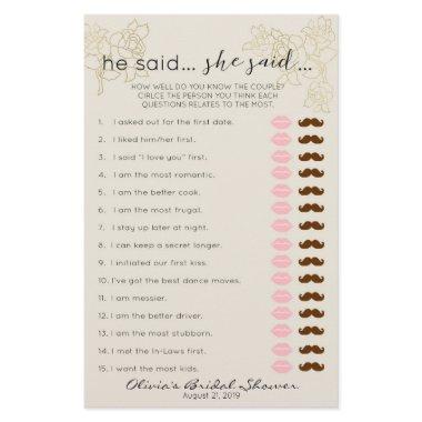 How Well Do You Know the Bride Game,  Flyer