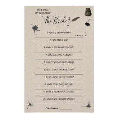 How Well Do You Know The Bride Game Invitations Flyer