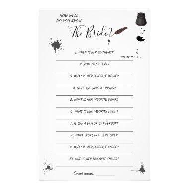 How Well Do You Know The Bride Game Invitations Flyer