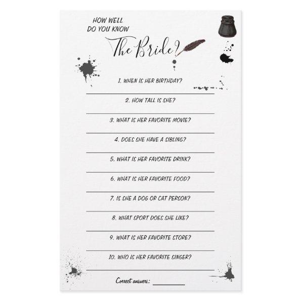 How Well Do You Know The Bride Game  Flyer