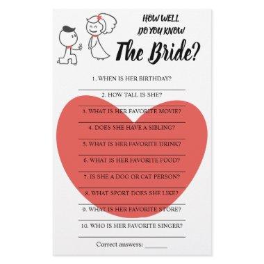 How Well Do You Know The Bride Game  Flyer
