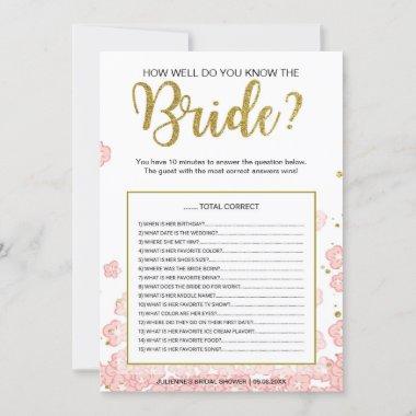 How Well Do You Know the Bride Game | Pink Gold