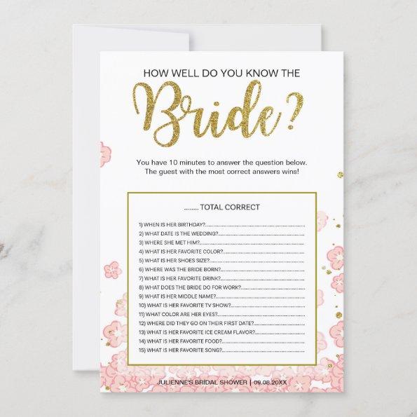 How Well Do You Know the Bride Game | Pink Gold