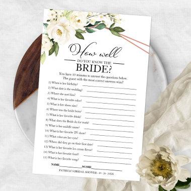 How Well Do You Know The Bride Greenery Geometric Flyer