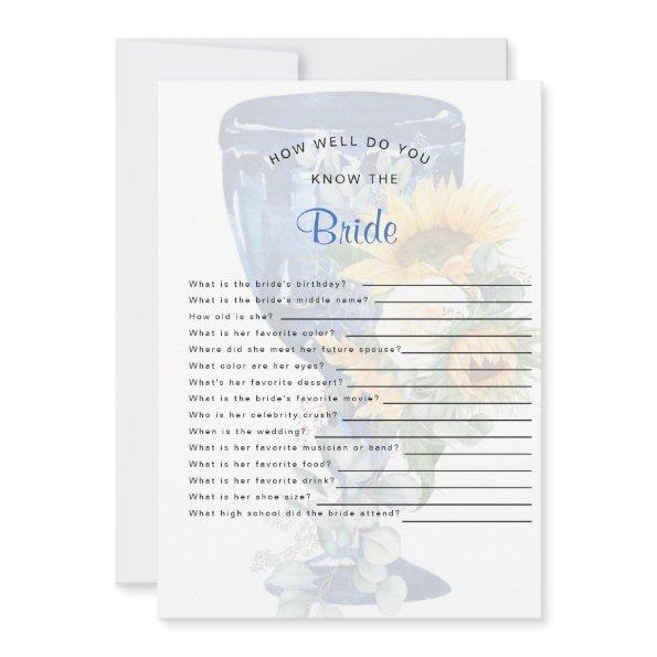 How Well Do You Know the Bride Shower