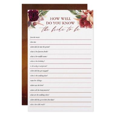 How Well Do You Know The Bride To Be Bridal Shower