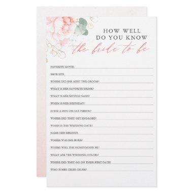 How Well Do You Know The Bride To Be Bridal Shower