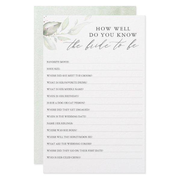 How Well Do You Know The Bride To Be