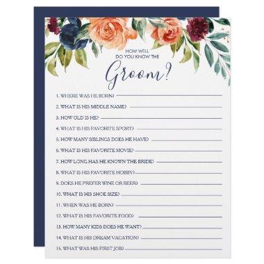 How Well Do You Know the Groom Bridal Shower Game