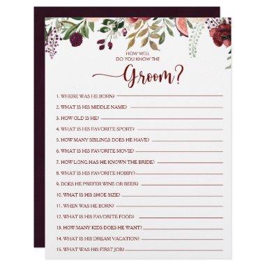 How Well Do You Know the Groom  Game