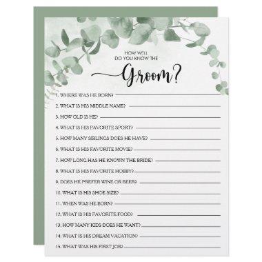 How Well Do You Know the Groom Bridal Shower Game