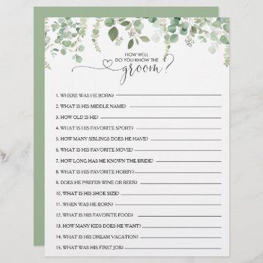 How Well Do You Know the Groom Bridal Shower Game
