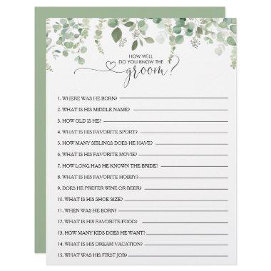 How Well Do You Know the Groom Bridal Shower Game