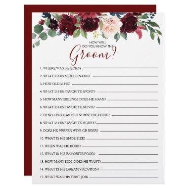 How Well Do You Know the Groom Bridal Shower Game