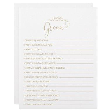 How Well Do You Know the Groom Bridal Shower Game