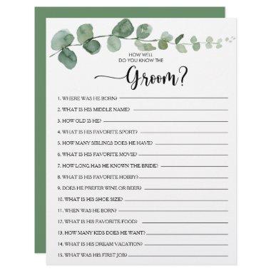 How Well Do You Know the Groom Bridal Shower Game