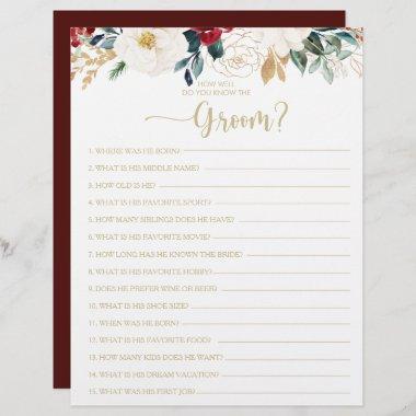 How Well Do You Know the Groom Bridal Shower Game