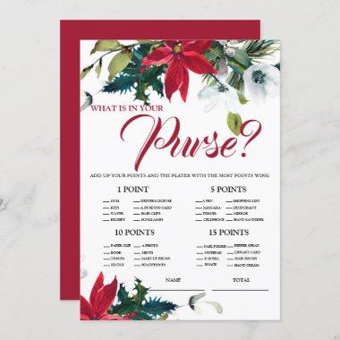How well know Bride Poinsettia Bridal Shower Game Invitations