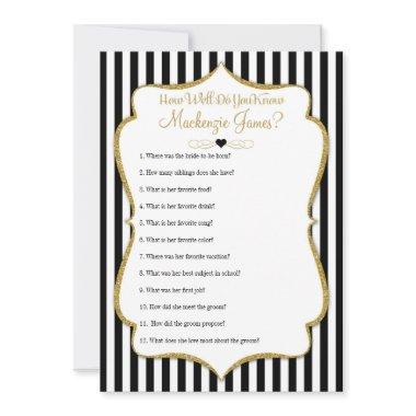 How Well Know The Bride  Game Black