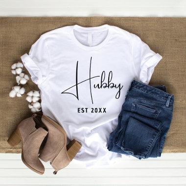 Hubby Wifey Est Newlywed Honeymoon Present Wedding T-Shirt