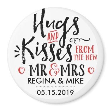 Hug and Kisses New Mr Mrs Handwriting Script Font Magnet