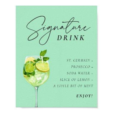 Hugo Spritz Sign Signature Drink Couples Shower
