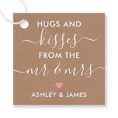 Hugs and Kisses from the Mr and Mrs Kraft & Pink Favor Tags
