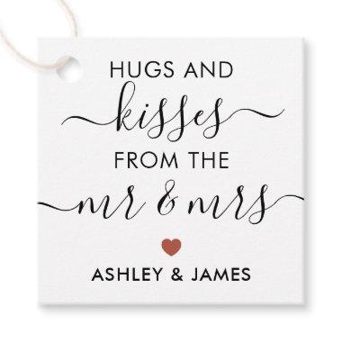 Hugs and Kisses from the Mr and Mrs Terracotta Favor Tags