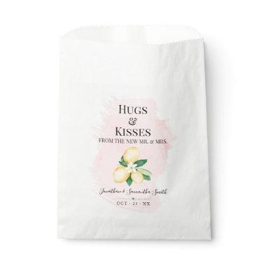 Hugs & Kisses from new Mrs Lemons Pink Shower Favor Bag
