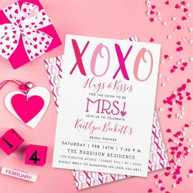 Hugs & Kisses (XOXO) Valentine's Day Bridal Shower Invitations