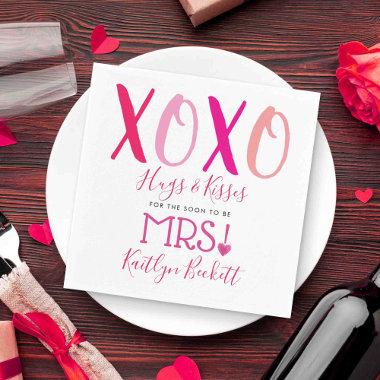 Hugs & Kisses (XOXO) Valentine's Day Bridal Shower Napkins